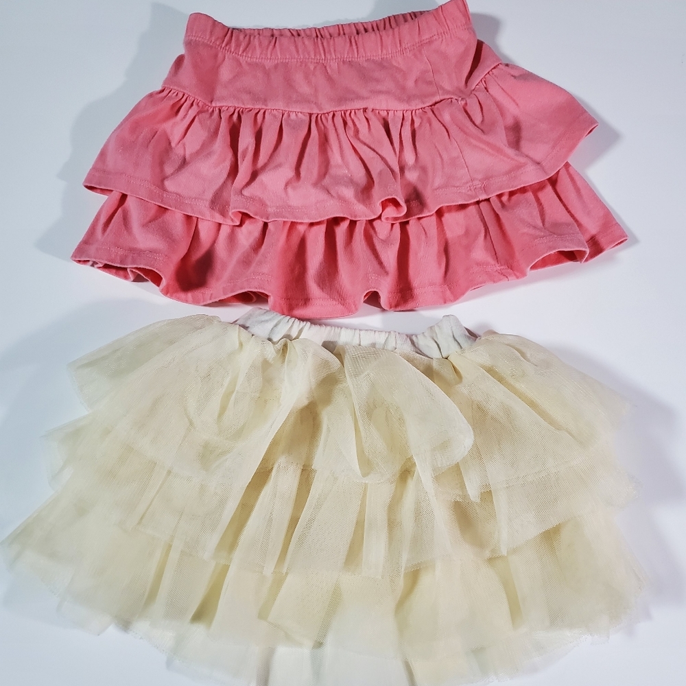 Girls cotton layered skirts